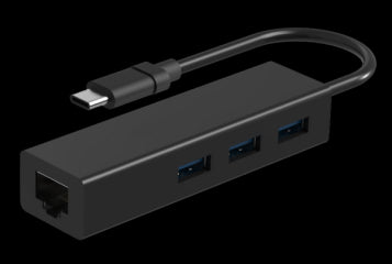 TYPE C3.1 to USB3.0 3port HUB w/ethernet